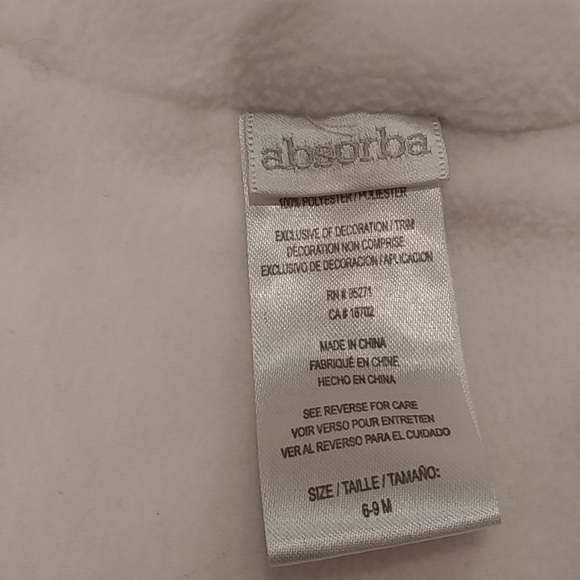 Absorba Pink Thick Plush Baby Sleeper Size 6-9 M - Picture 9 of 11